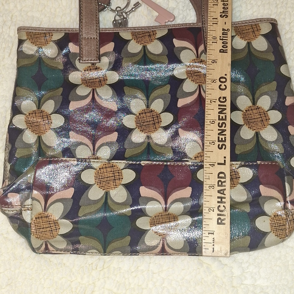 VINTAGE FOSSIL Key-Per Floral Handbag - Picture 14 of 15